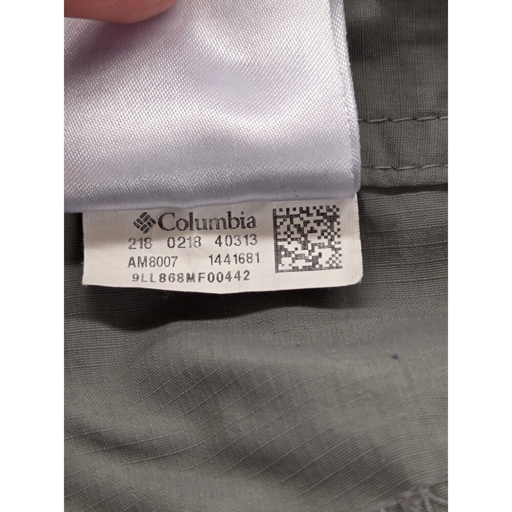 Columbia Omni Shade Cargo Pants Mens 42x30 Gray Hiking Outdoor Lightweight Nylon - Picture 8 of 11
